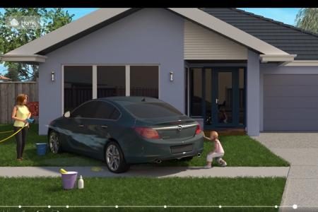 Screenshot from the blue house educational game